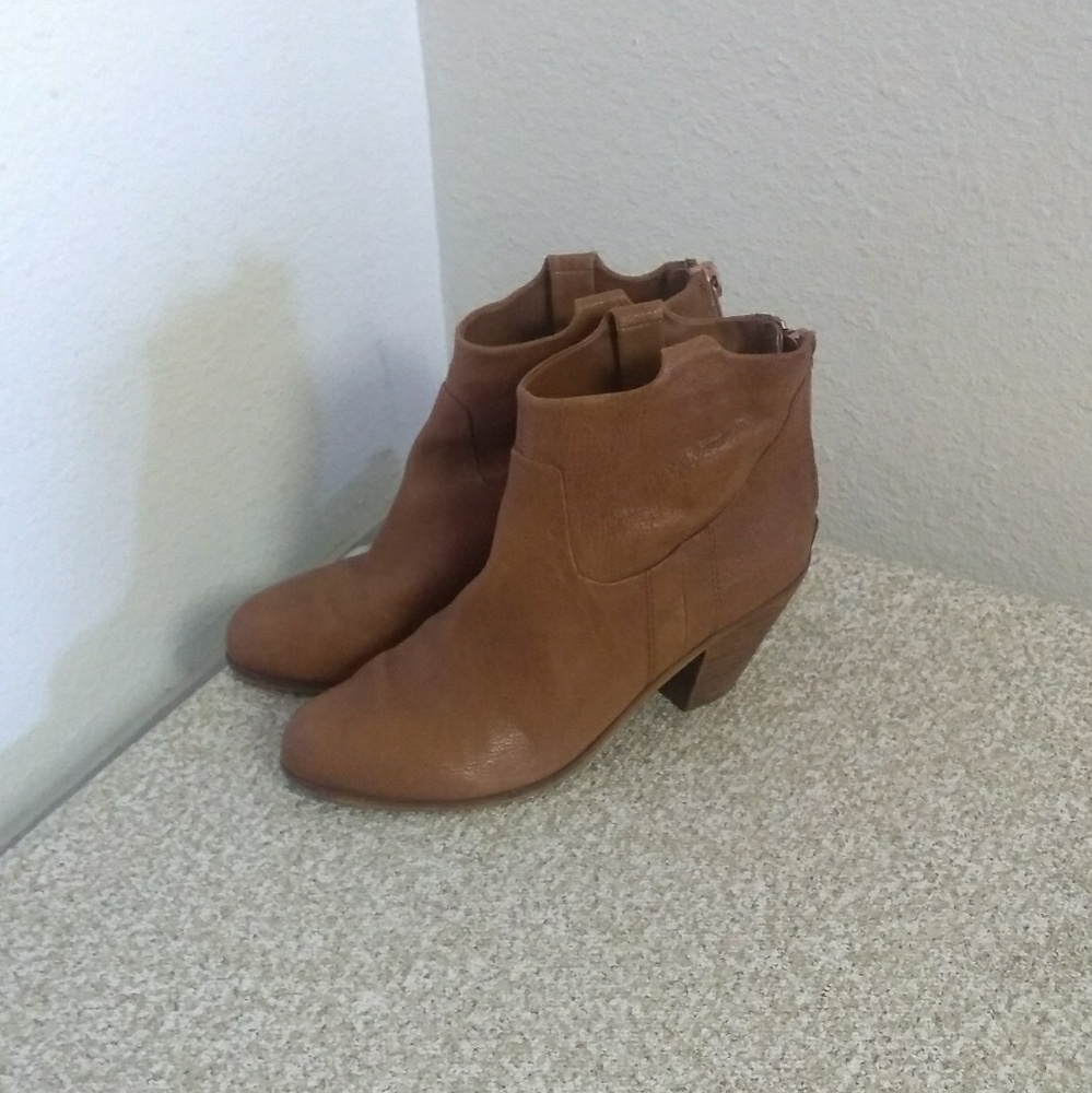 Sam Edelman Lisle Brown Leather Ankle Boots - Picture 7 of 7